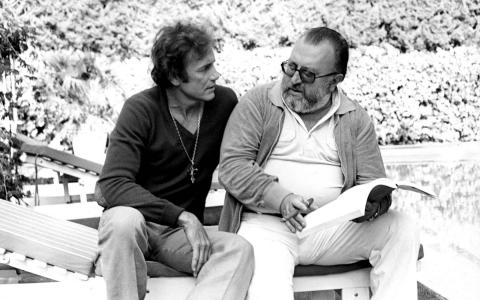 Anthony Sttefen com o cineasta Sergio Leone no Set de filmagens do filme SODOMA E GOMORRA.