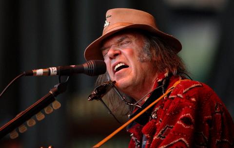 Neil Young na trilha sonora do filme 'O amor é Cego'.